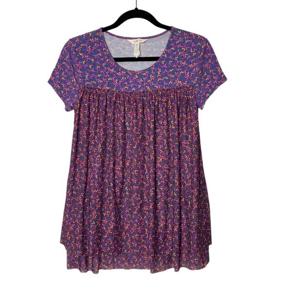 Matilda Jane Walking On a Cloud Mesh Babydoll Top Purple Women's Size Medium - Picture 2 of 16